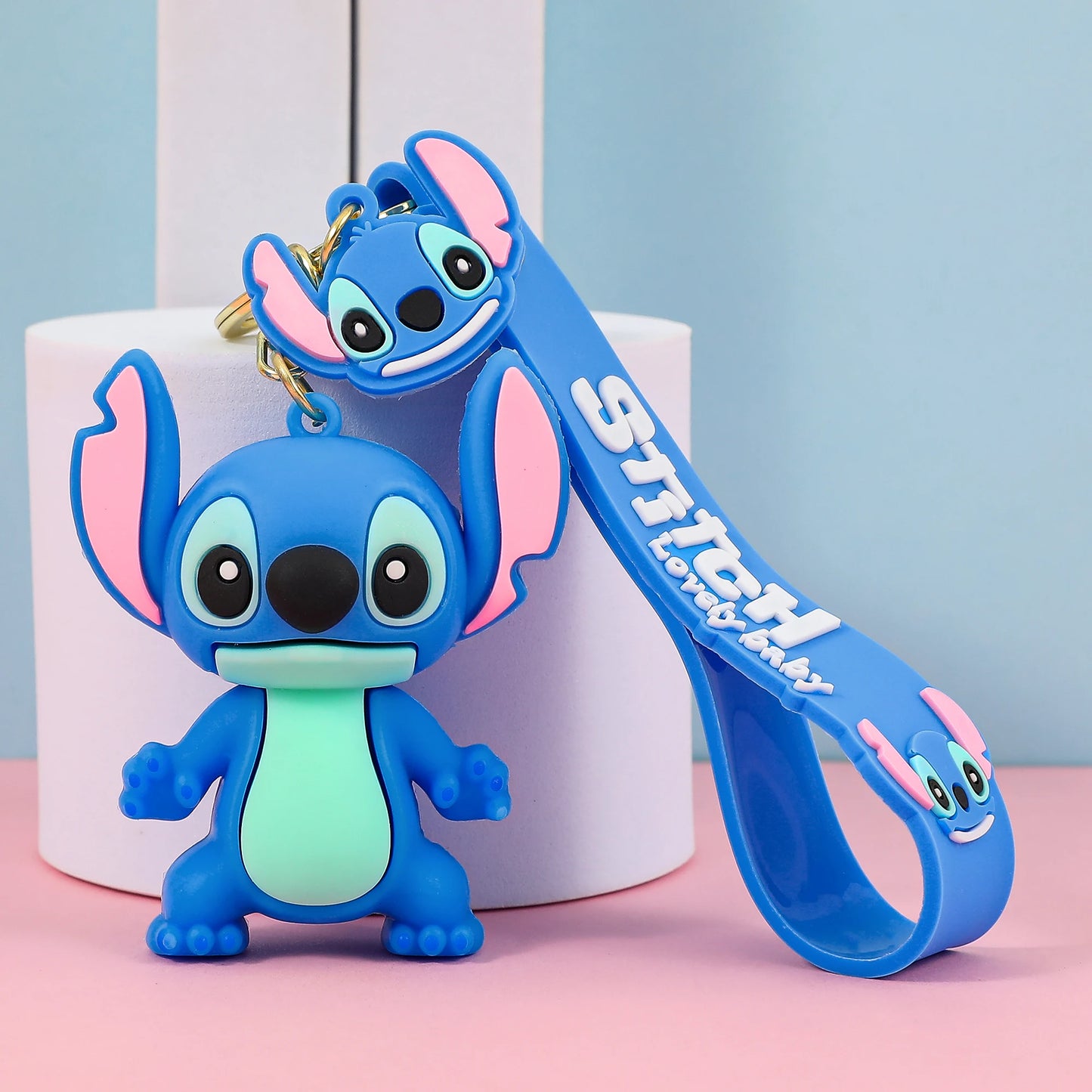 Disney Stitch Keychain 5-Pack - Cute Lilo & Stitch Keyrings, Durable Anime Keychains for Women Men Kids, Multi-Color Gift Set