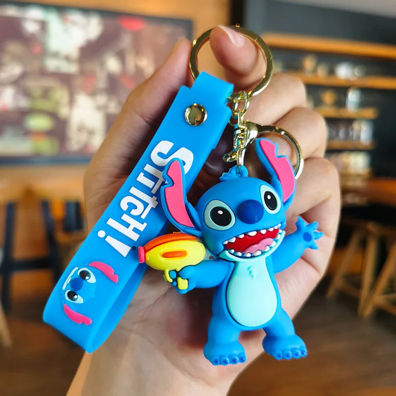 Disney Stitch Keychain - Cute Lilo & Stitch Keyrings, Durable Anime Keychains for Women Men Kids, Multi-Color Gift