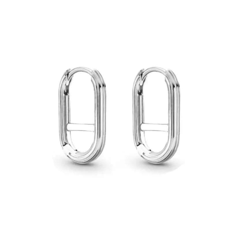 2024 Double Hoop Sun Moon 925 Silver Plated Butterfly Heart Earrings Stud Fit Original Charms Diy For Women Accessories