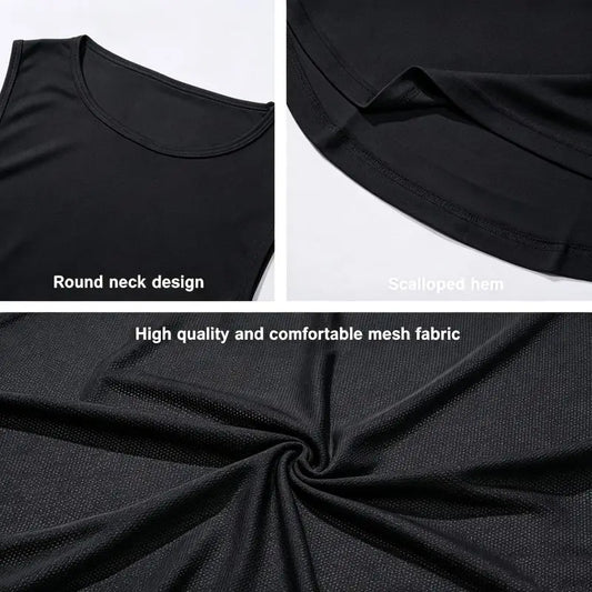 Summer Men's Gym Tank Top Fitness Training Clothing Quick-drying Loose Bodybuilding Sleeveless Shirt Men Fashion Basketball Vest