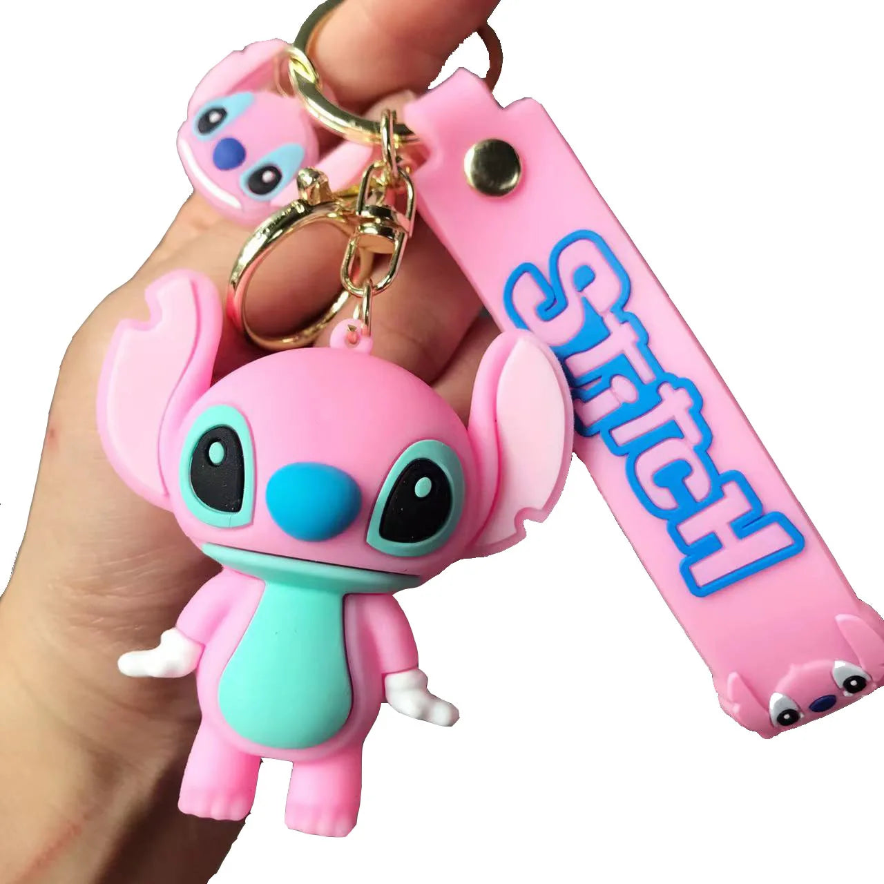 Disney Stitch Keychain - Cute Lilo & Stitch Keyrings, Durable Anime Keychains for Women Men Kids, Multi-Color Gift