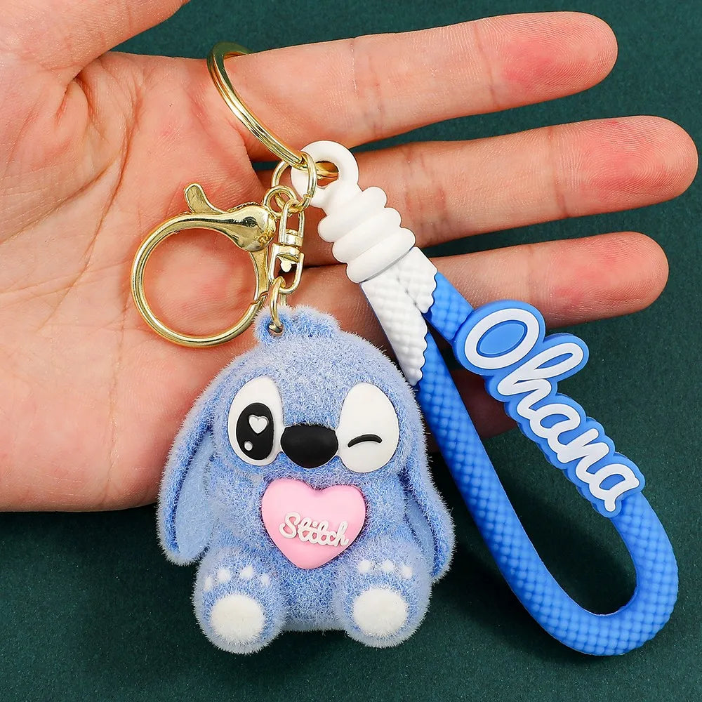 Disney Stitch Keychain - Cute Lilo & Stitch Keyrings, Durable Anime Keychains for Women Men Kids, Multi-Color Gift