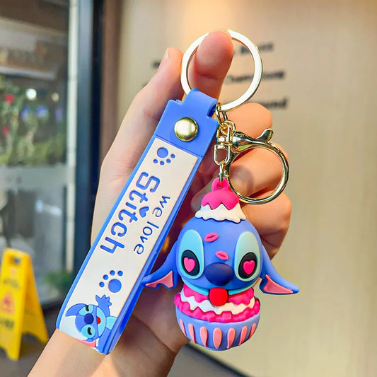 Disney Stitch Keychain - Cute Lilo & Stitch Keyrings, Durable Anime Keychains for Women Men Kids, Multi-Color Gift