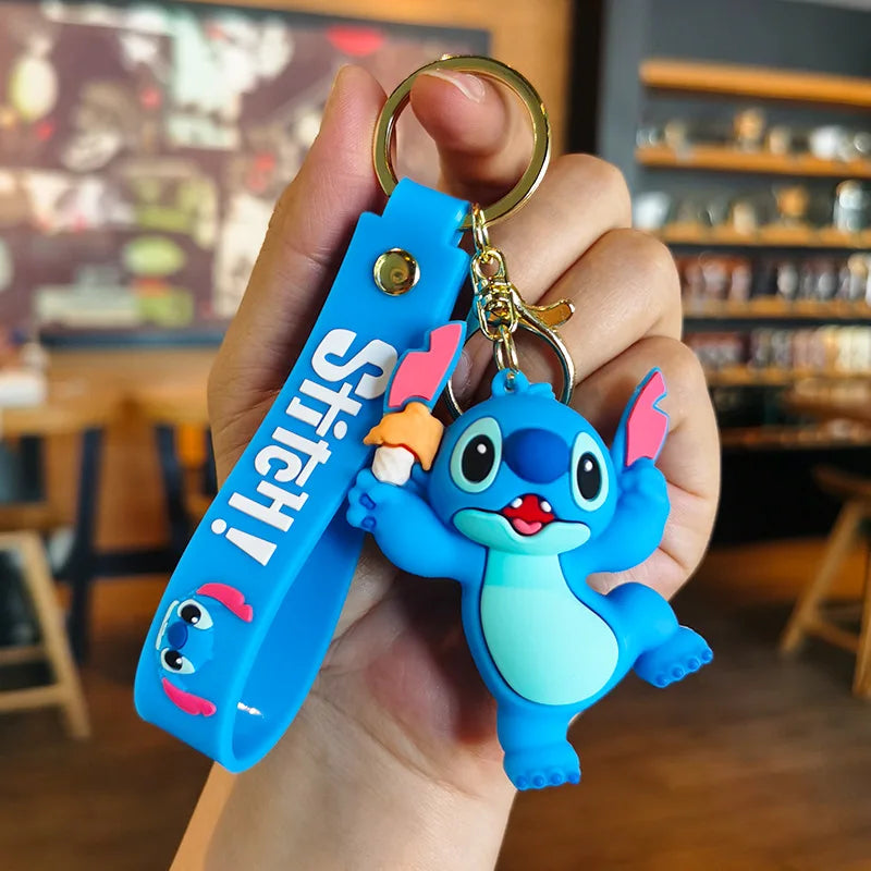 Disney Stitch Keychain - Cute Lilo & Stitch Keyrings, Durable Anime Keychains for Women Men Kids, Multi-Color Gift
