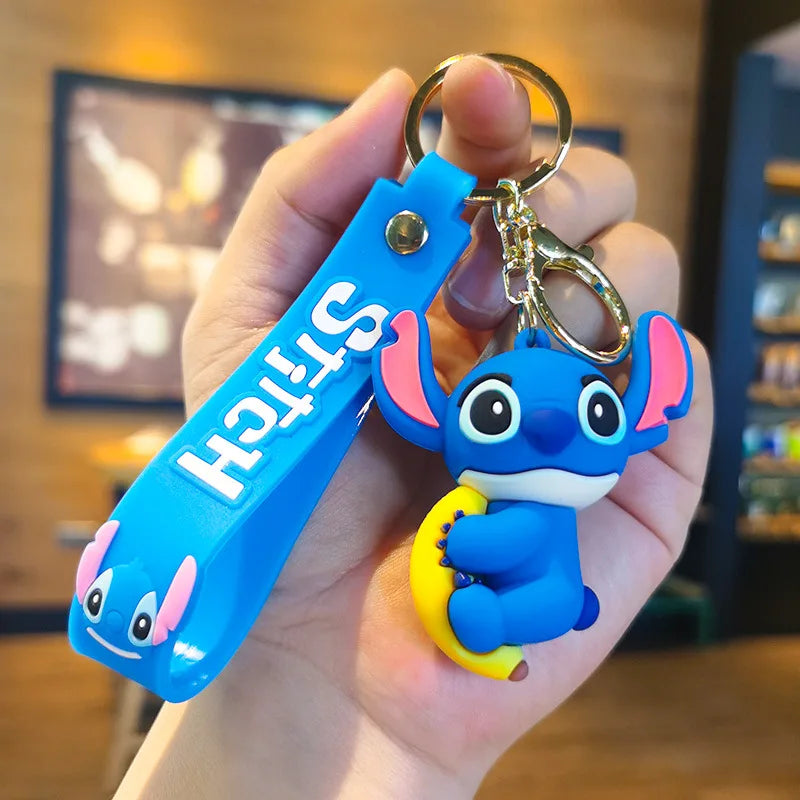 Disney Stitch Keychain - Cute Lilo & Stitch Keyrings, Durable Anime Keychains for Women Men Kids, Multi-Color Gift